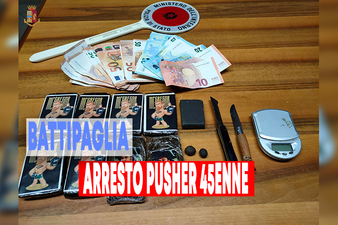 Battipaglia. Spacciatore di hashish ​arrestato dalla polizia