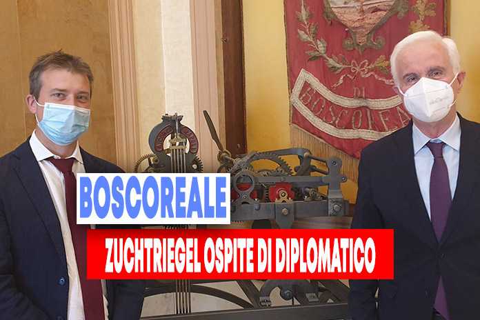 Il direttore del Parco Archeologico di Pompei Zuchtriegel, in visita al Comune di Boscoreale