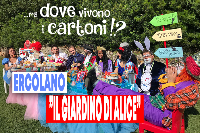 Il parco di Villa Campolieto diventa “Il giardino di Alice”: meraviglie al Miglio D’Oro