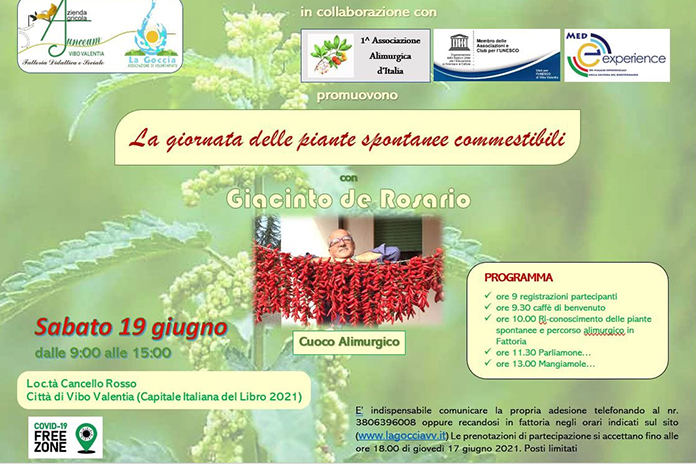 “La Giornata delle piante spontanee commestibili” alla Fattoria La Goccia di Vibo Valentia