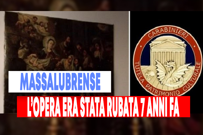 Nucleo TPC di Napoli. Importante dipinto restituito   alla chiesa rubato 7 anni fa