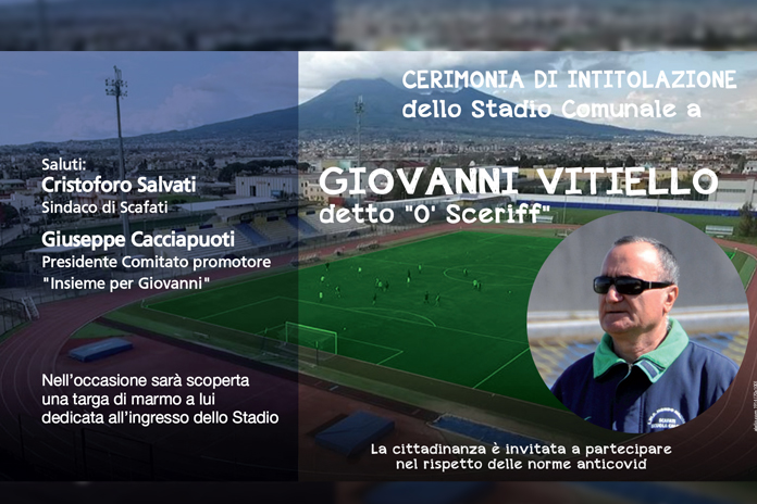 Scafati. Sabato la cerimonia di intitolazione dello Stadio comunale “Giovanni Vitiello”