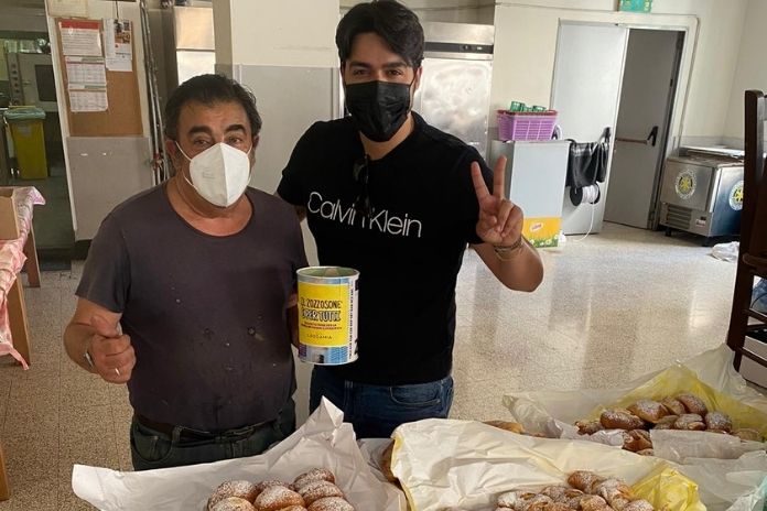 Maurizio Bollo in campo per il refettorio di Mario Conte: quando solidarietà e dolcezza si uniscono