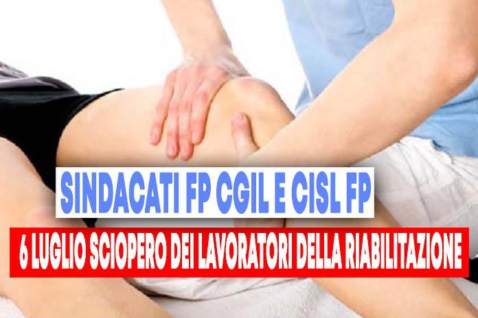 FP CGIL e CISL FP Campania, il 6 luglio sciopero dei lavoratori della riabilitazione