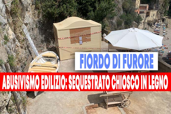 Amalfi, abusivismo edilizio: Sequestrato chiosco in legno al fiordo di Furore