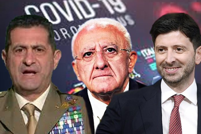 De Luca: “Se la Campania torna zona gialla è colpa di Speranza e Figliuolo”