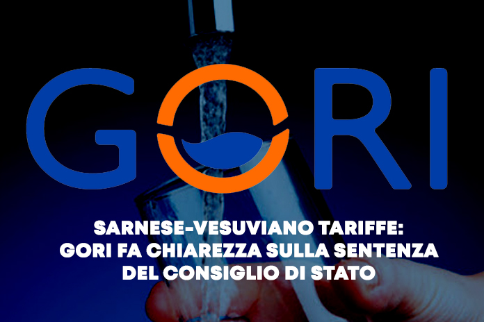 Tariffe acqua: GORI fa chiarezza sulla sentenza del Consiglio di Stato
