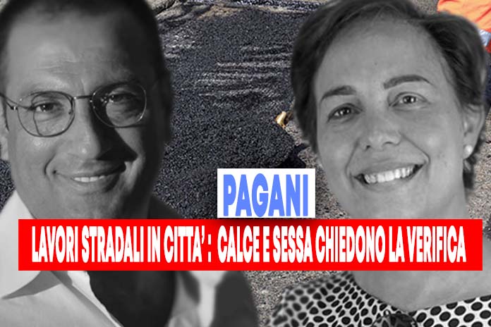 Pagani. Via De Gasperi. Lavori fermi e asfalto ceduto. intervengono Calce e Sessa