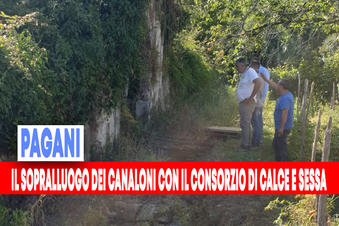 Pulizia dei canaloni. Il sopralluogo con il consorzio di Calce e Sessa