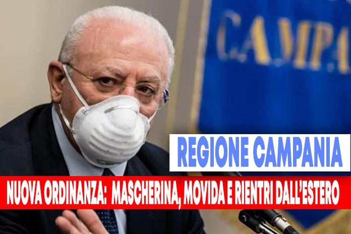 Campania. De Luca, nuova ordinanza: dall’obbligo di mascherina, movida e rientri dall’estero