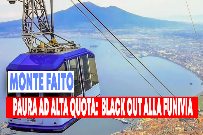 Monte Faito. Funivia ferma per un “black out”, cabina ferma per un’ora