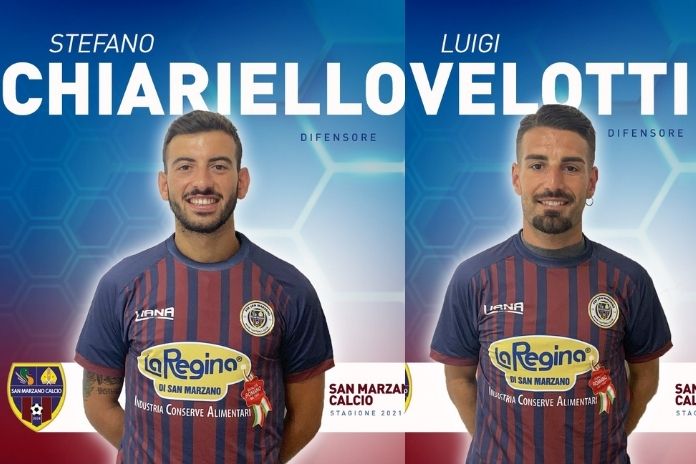 San Marzano Calcio. Due colpi in difesa con Chiariello e Vellotti