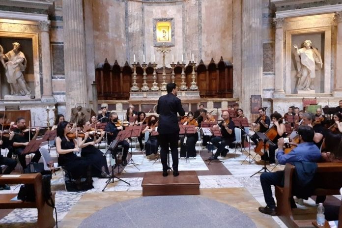 Il compositore Pericle Odierna al Pantheon per omaggiare San Benedetto patrono d’Europa