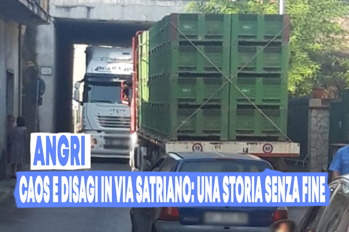Angri. Via Satriano in tilt per i mezzi pesanti