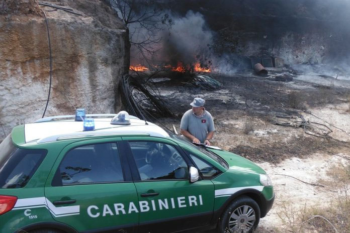 Incendi boschivi. Denunciato un incendiario