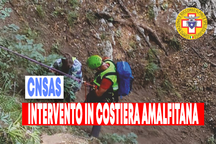 Corpo Nazionale Soccorso Alpino e Speleologico della Campania intervento in Costiera Amalfitana