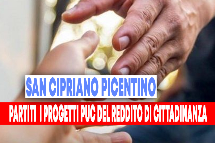 San Cipriano Picentino. Partiti oggi i PUC per i precettori del Reddito di Cittadinanza