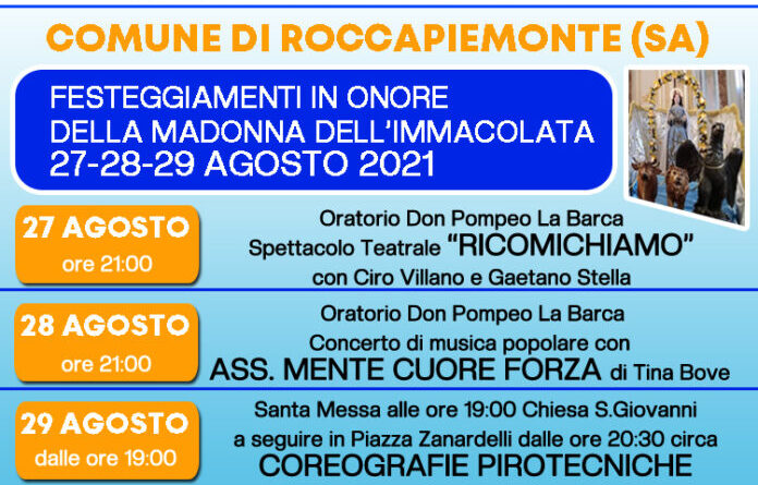 Roccapiemonte. I festeggiamenti in onore Madonna dell’Immacolata