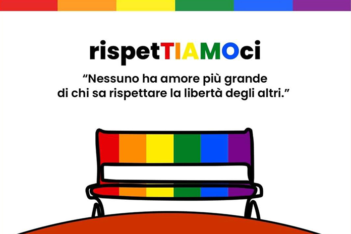 Angri. Panchina Arcobaleno