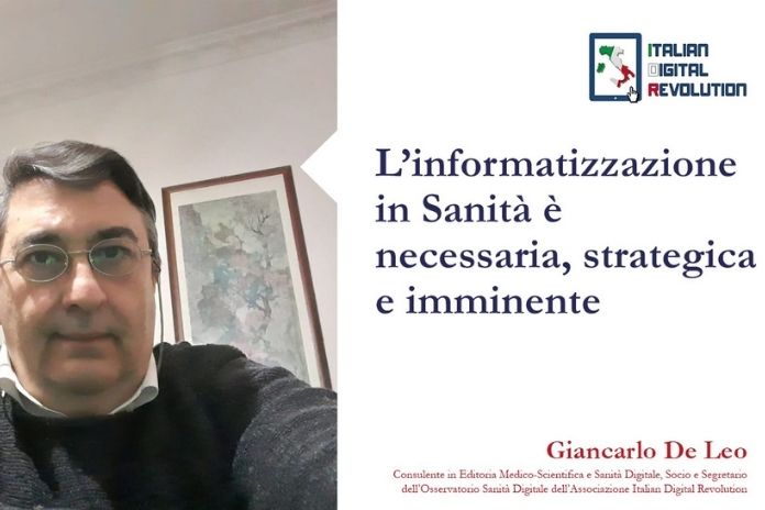 Giancarlo De Leo: “L’informatizzazione in Sanità è necessaria, strategica e imminente”