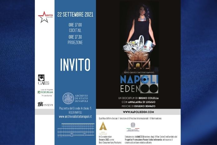 “Napoli Eden”: proiezione del docufilm di Annalaura di Luggo presso l’Archivio di Stato
