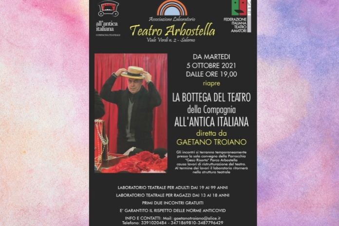 Salerno. Teatro Arbostella, riparte la Bottega del Teatro di Gaetano Troiano