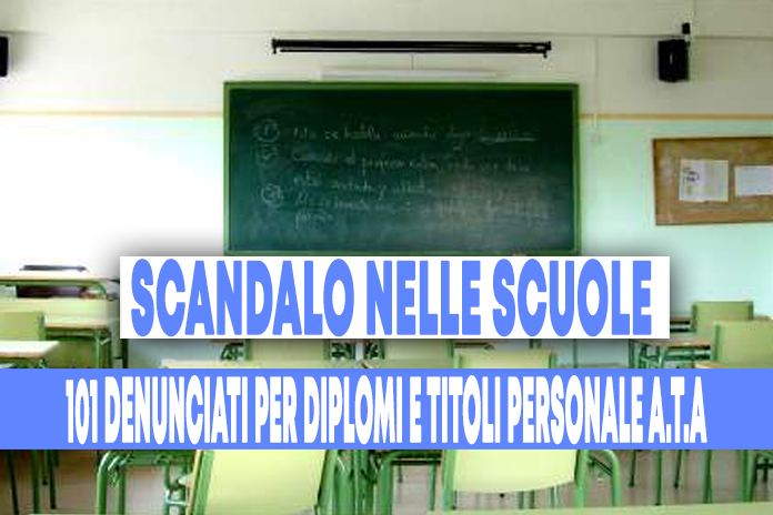 101 denunciati per diplomi e titoli falsi. Pronti a scalare le graduatorie del personale scolastico A.T.A