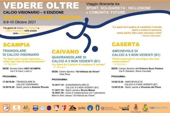 ‘Vedere Oltre’: 3 giorni di Calcio Non-Vedenti e Calcio Visionario nelle periferie della Campania