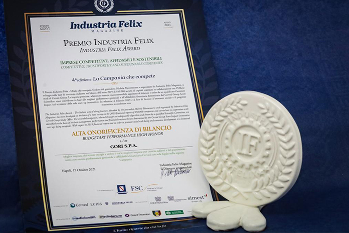 Gori tra le migliori aziende in Campania per performance gestionale e affidabilità finanziaria