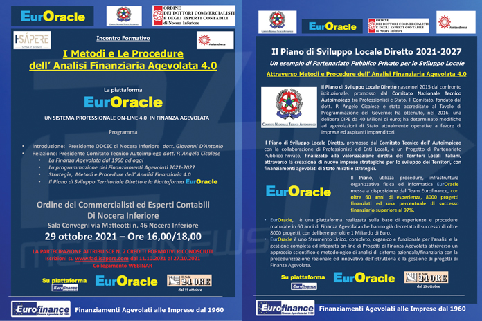 Nocera Inferiore: seminario “ODCEC” sulla finanza agevolata 4.0 con crediti formativi riconosciuti