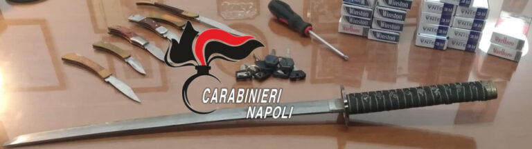 Poggiomarino. Prende il treno con la katana. i carabinieri denunciano un 35enne