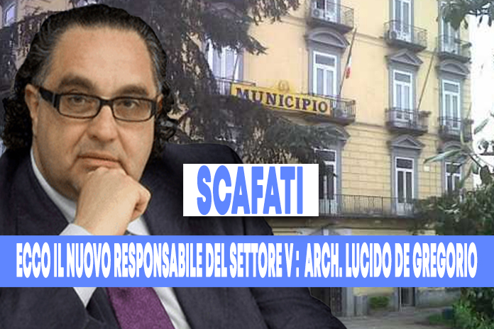 Scafati. Martedì 26 ottobre la presentazione del nuovo Responsabile “Pianificazione e sviluppo del territorio”, arch. De Gregorio