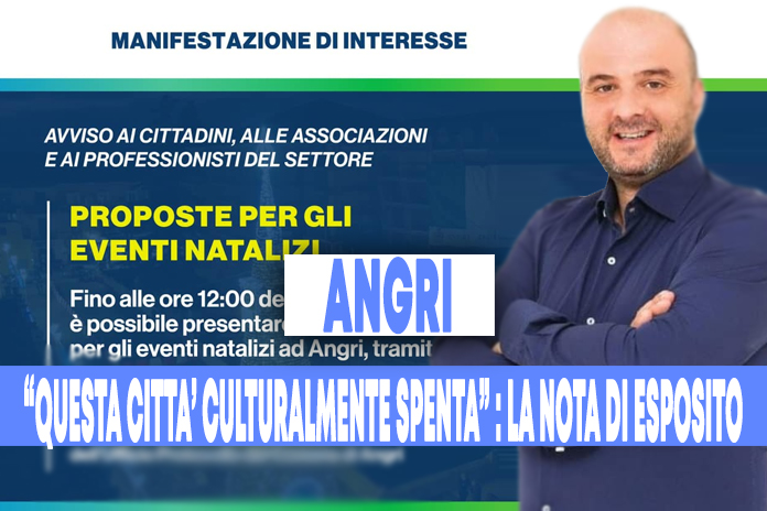 Manifestazioni di interesse per gli eventi natalizi ad Angri: l’affondo di Gianluigi Esposito
