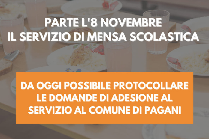 Pagani. Parte lunedì 8 novembre il servizio mensa scolastica nelle scuole