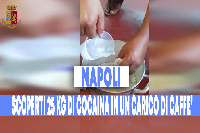 Napoli, 25 kg di cocaina in un carico di caffè: misure cautelari per 15 persone