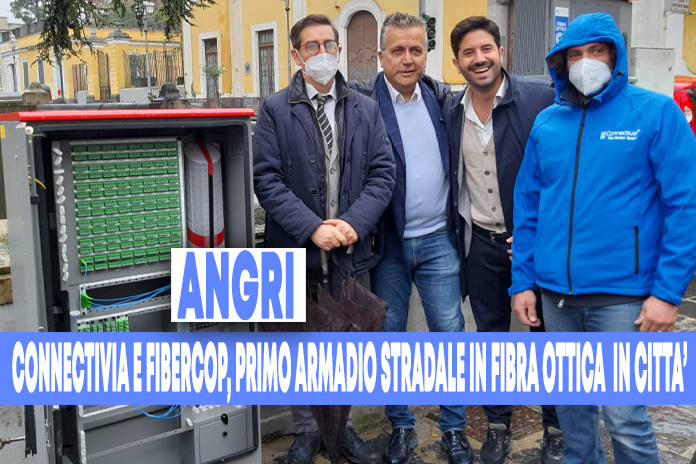 Angri. Connectivia e Fibercop, attivato in città il primo armadio stradale in fibra ottica del sud Italia