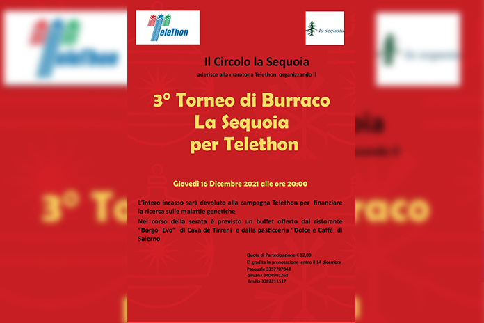 Torneo Burraco de La Sequoia per finanziare la ricerca attraverso Telethon: giovedì 16 dicembre