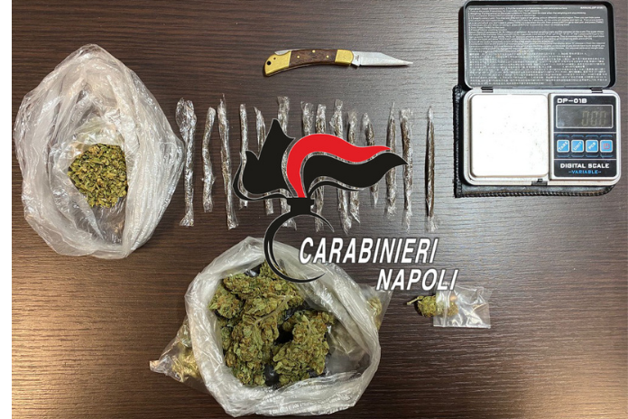 Volla. I Carabinieri arrestano un pushercon 27 grammi di marijuana e hashish