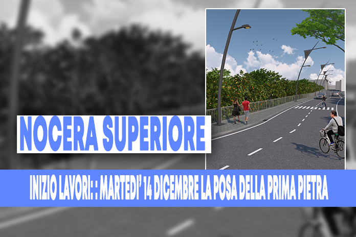 Nocera Superiore. Lavori nuovo asse viario, marciapiedi e pubblica illuminazione