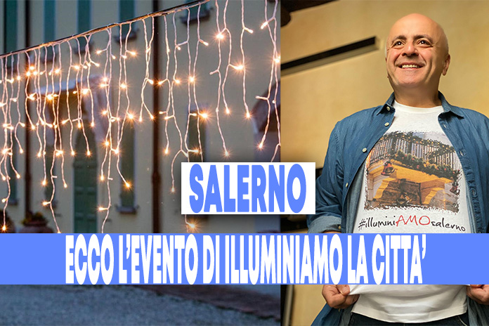 IlluminiAMO Salerno. Pronto il nuovo logo per le 100 shirt, mercoledì 8, balconi illuminati: ecco il programma
