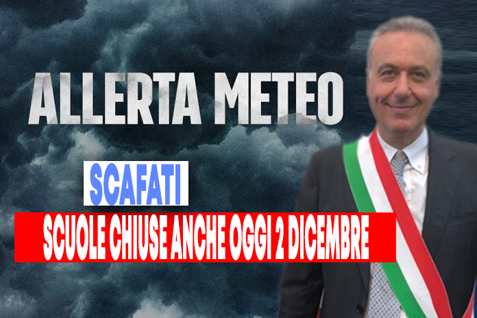 Scafati. Scuole chiuse per allerta meteo, c’è l’ordinanza del Sindaco