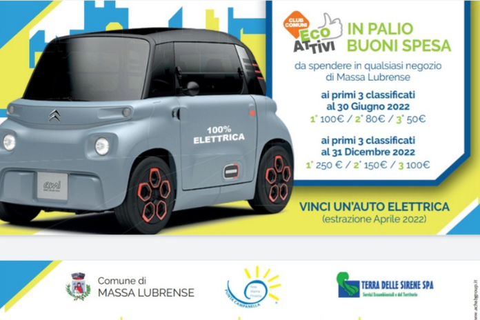 Massa Lubrense. Premiati i cittadini “ecoattivi”, in palio un’auto elettrica e buoni spesa