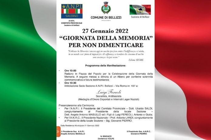 L’ANPI Salerno sarà a Bellizzi per celebrare la Giornata della Memoria