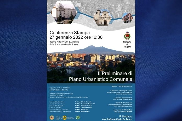 Pagani. Conferenza stampa presentazione Preliminare Piano Urbanistico Comunale