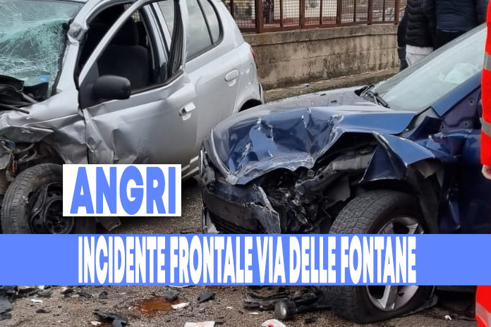 Angri. Incidente stradale ponte cavalcavia di via delle Fontane, due feriti
