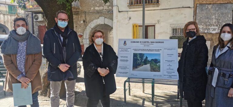 Castel San Giorgio. Ripristino di via Ugo de Conciliis, stamane il via ai lavori