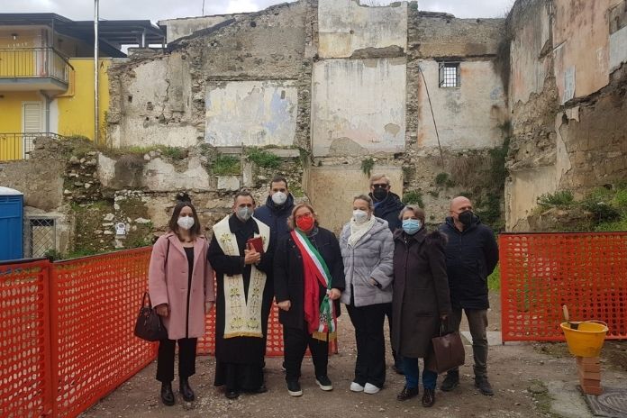 Castel San Giorgio. Partiti oggi i lavori per la realizzazione del parcheggio di via Santa Maria di Costantinopoli