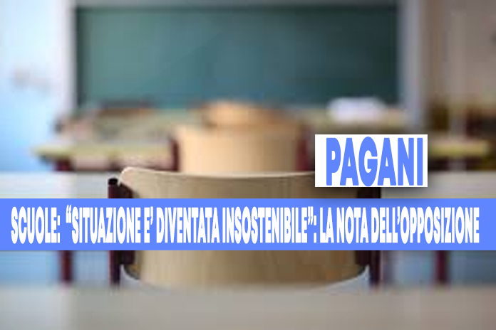 Pagani. “Scuole abbandonate e mancanza di programmazione dell’amministrazione”