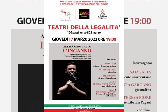 Pagani. XXVII Giornata della memoria e dell’impegno in ricordo delle vittime di mafia: Cento passi verso il 21 marzo