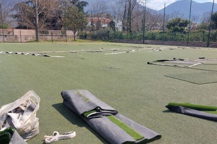 Roccapiemonte. Al via i lavori del campetto di calcio alla Frazione Casali